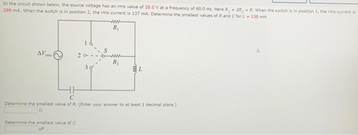 Solved In the circuit shown below, the source voltage has an | Chegg.com