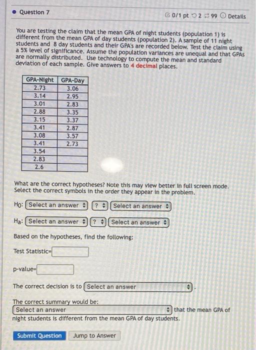 Solved Question 6 B0/1 pt 299 Details You are testing the | Chegg.com