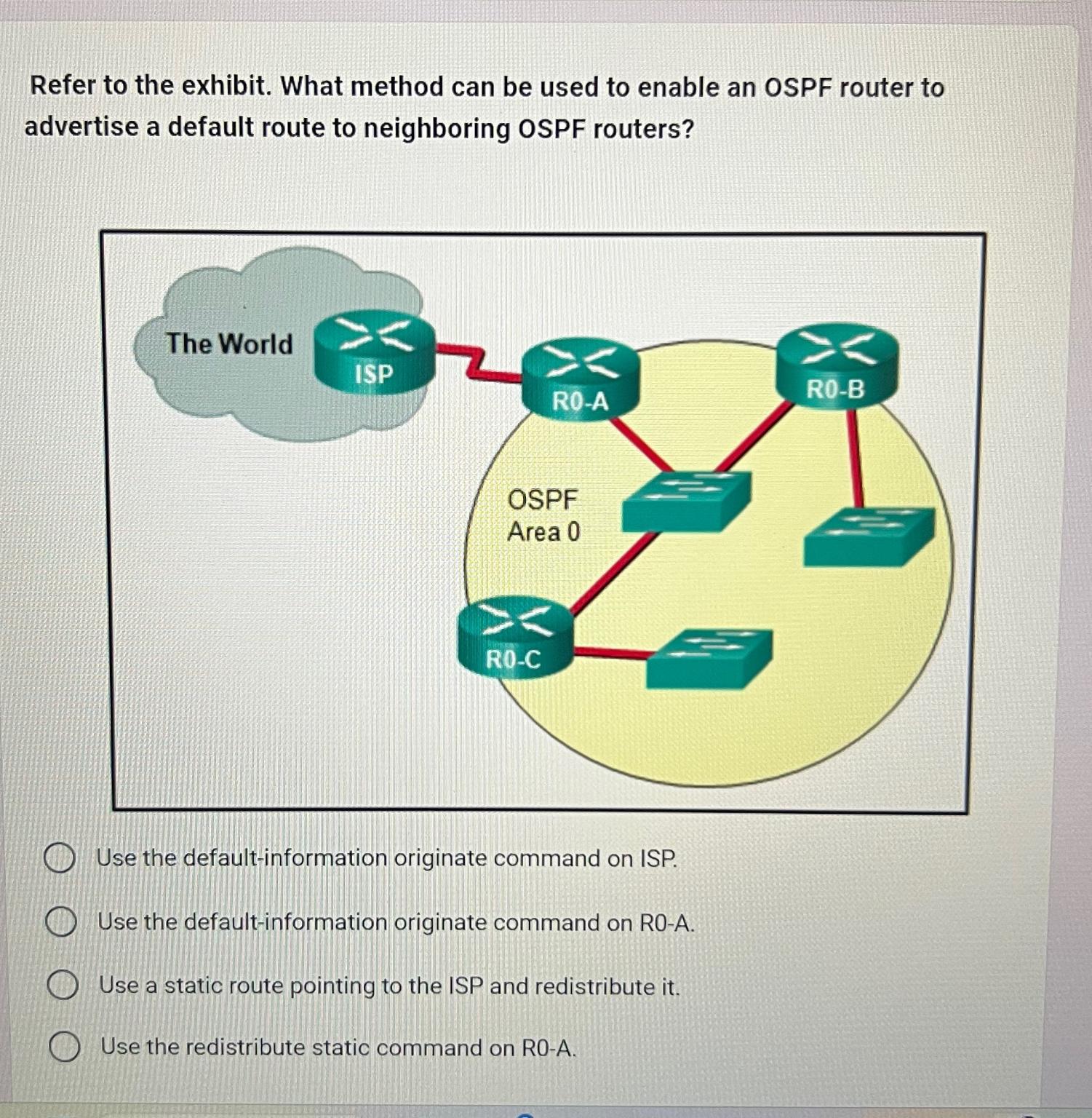 Solved Refer to the exhibit. What method can be used to | Chegg.com