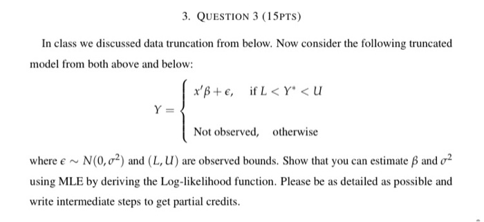 Solved 3 Question 3 15pts In Class We Discussed Data T Chegg Com