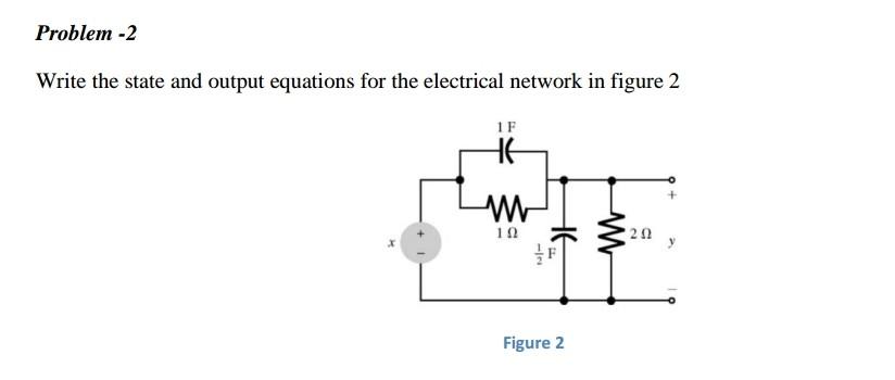 Solved Problem -2 Write the state and output equations for | Chegg.com