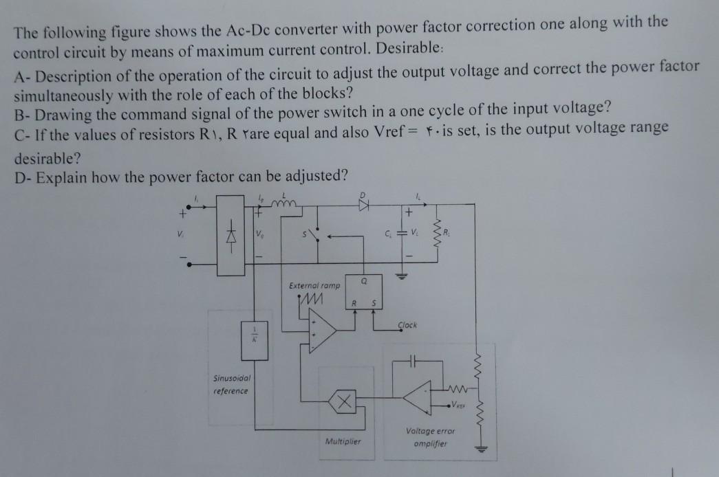 Solved The following figure shows the Ac-Dc converter with | Chegg.com