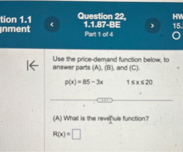 Solved Use the price-demand function below, to answer parts | Chegg.com