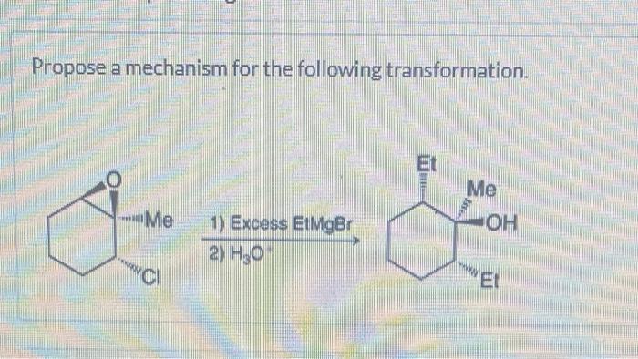 Solved Propose a mechanism for the following | Chegg.com