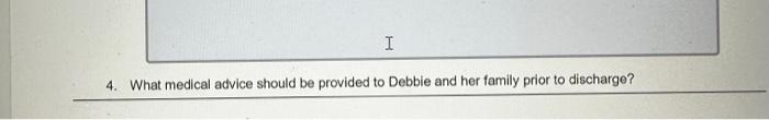 Solved Case Scenario 1 Debbie is a 28-year-old female who | Chegg.com
