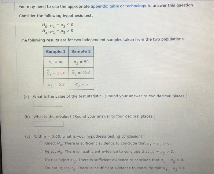Solved You may need to use the appropriate appendix table or | Chegg.com