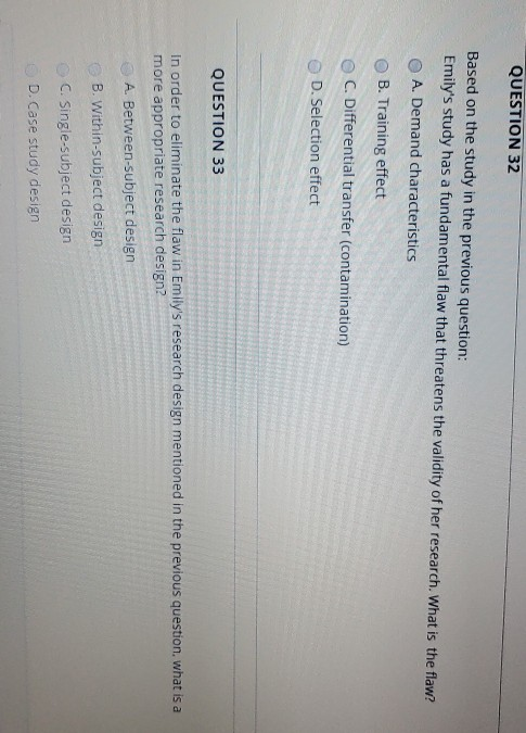 Solved QUESTION 31 Question 31 - 33 are based on the | Chegg.com