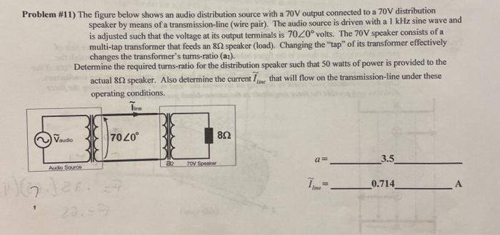 Solved Problem #11) The Figure Below Shows An Audio | Chegg.com