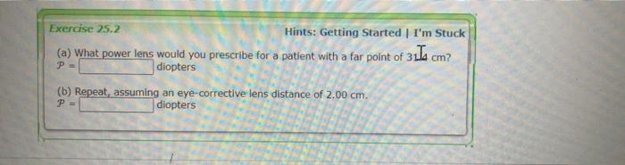 Solved Exercise 25.2 Hints: Getting Started | I'm Stuck (a) | Chegg.com