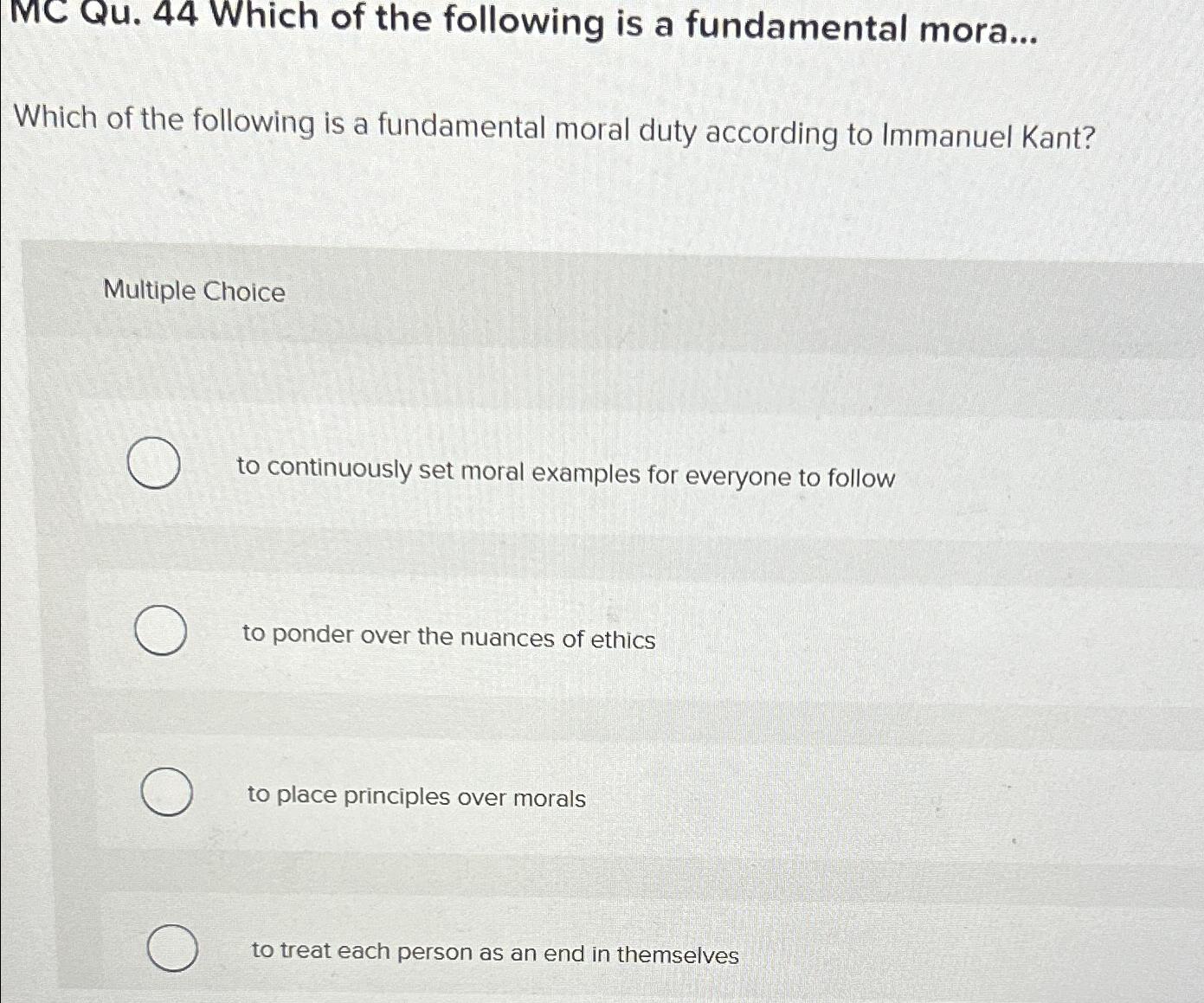 Solved MC Qu. 44 ﻿Which of the following is a fundamental | Chegg.com