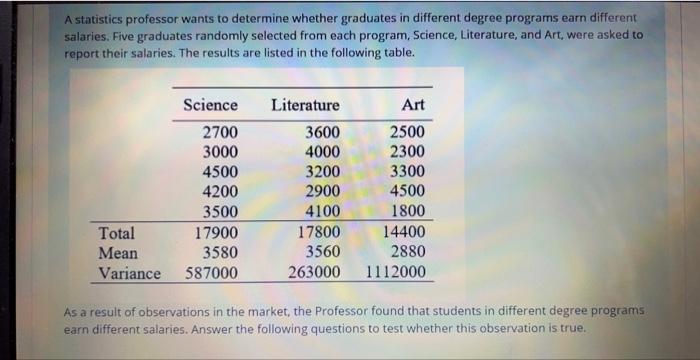 Solved A Statistics Professor Wants To Determine Whether