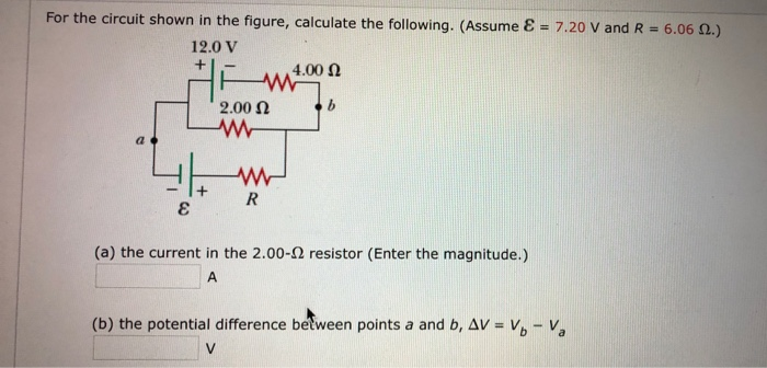 Solved For the circuit shown in the figure, calculate the | Chegg.com