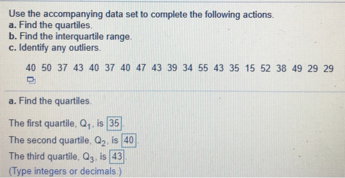 Solved Use the accompanying data set to complete the | Chegg.com