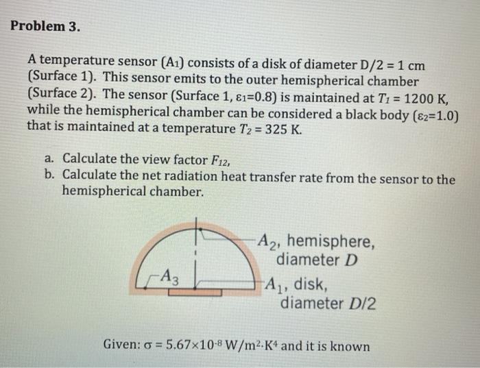 Solved Problem 3. A temperature sensor (A1) consists of a | Chegg.com