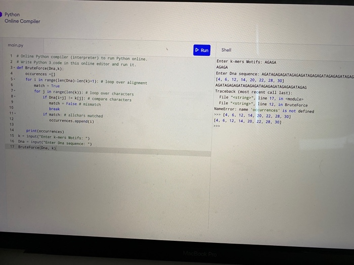 Solved Python Online Compiler Main Py Run Shell 1 Online Chegg Com