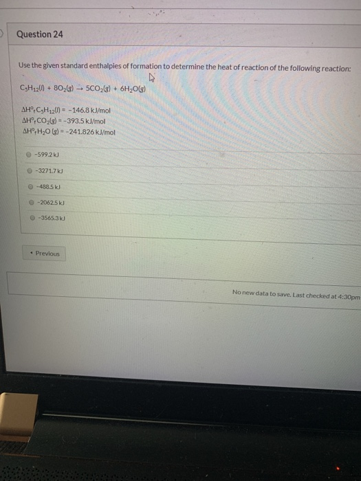 Solved use the given standard enthalpies of formation to | Chegg.com