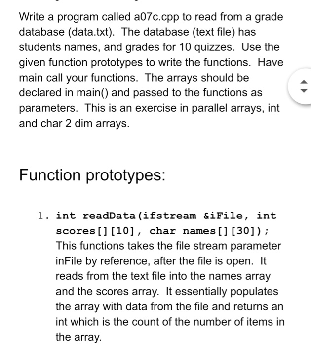 Solved c++ I just want to know how to read from file into 2 | Chegg.com