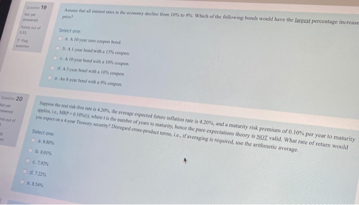 Solved Question 19 Note Assume that all interest rates in | Chegg.com