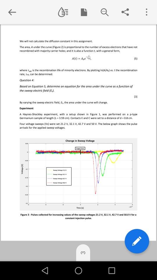 Solved The Haynes-Shockley (HS) experiment is a very useful | Chegg.com