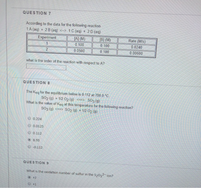 Solved QUESTION 7 According To The Data For The Following | Chegg.com