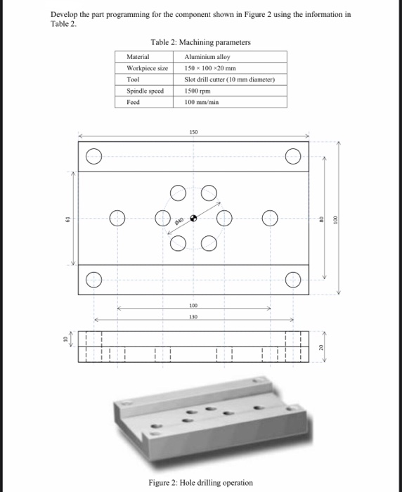 Solved Develop the part programming for the component shown | Chegg.com