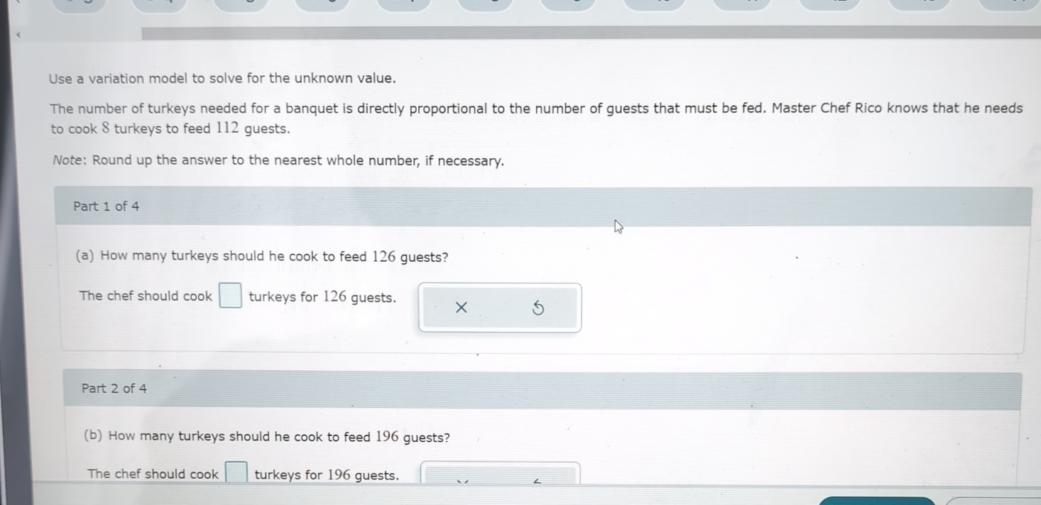 Solved Use a variation model to solve for the unknown | Chegg.com