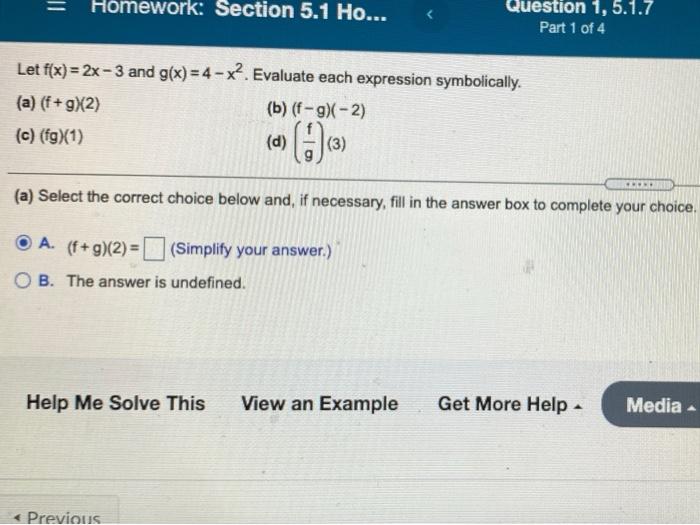 Solved Homework: Section 5.1 Ho... Question 1, 5.1.7 Part 1 | Chegg.com