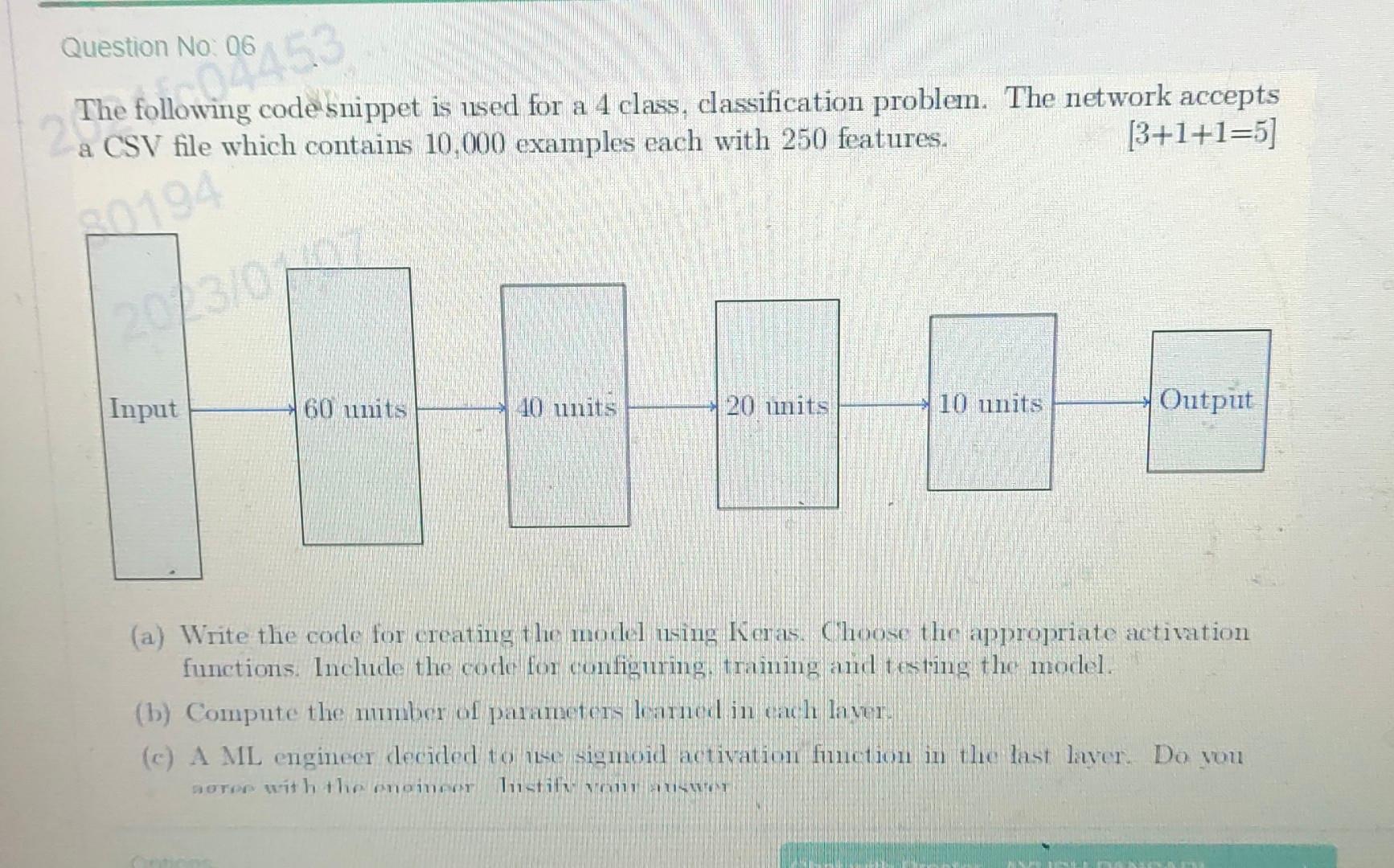 Solved The following codesnippet is used for a 4 class, | Chegg.com