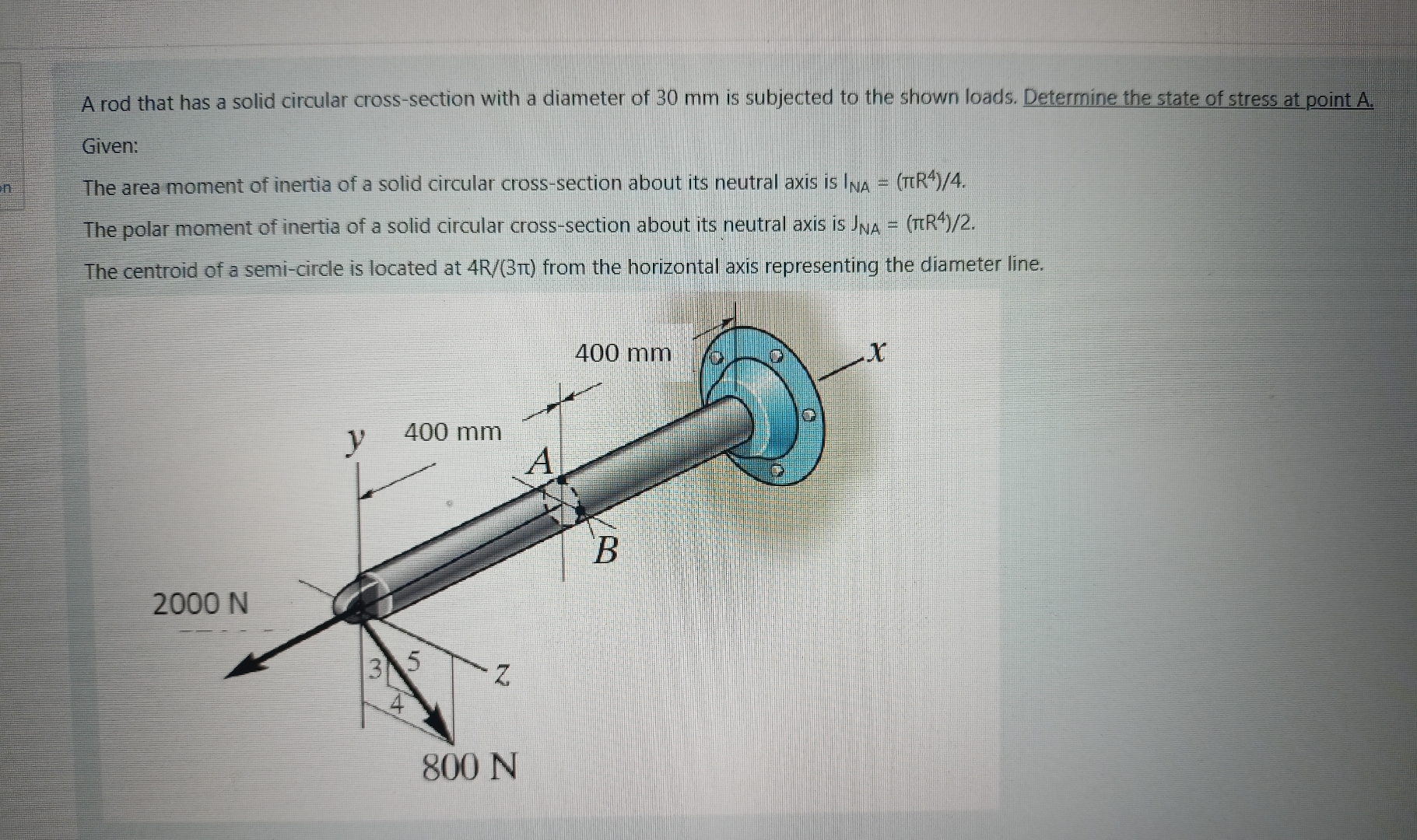 Solved A rod that has a solid circular cross-section with a | Chegg.com