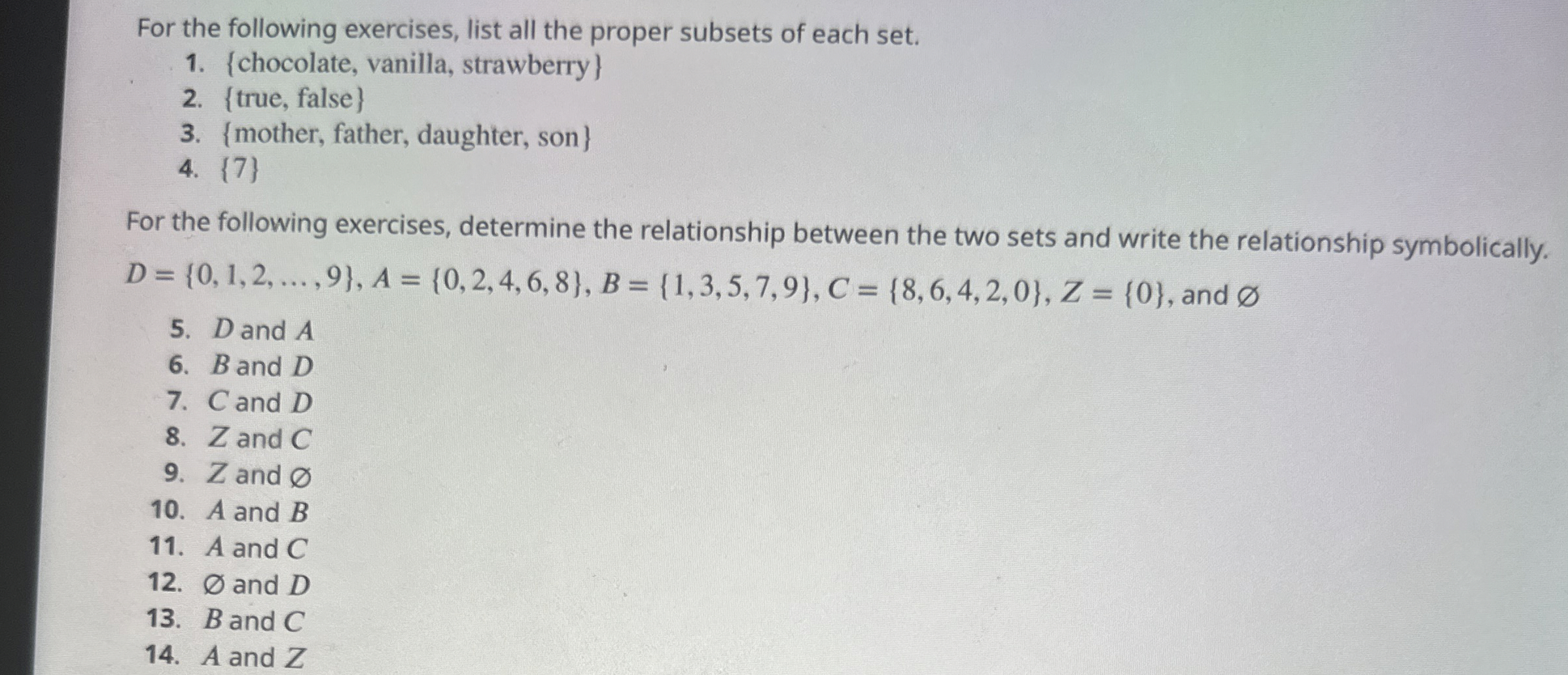 Solved For the following exercises, list all the proper | Chegg.com