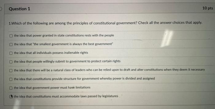 Solved Question 1 10 pts 1.Which of the following are among | Chegg.com