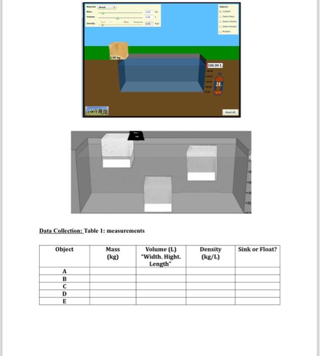 Solved Materials: - Rectangular blocks of different | Chegg.com