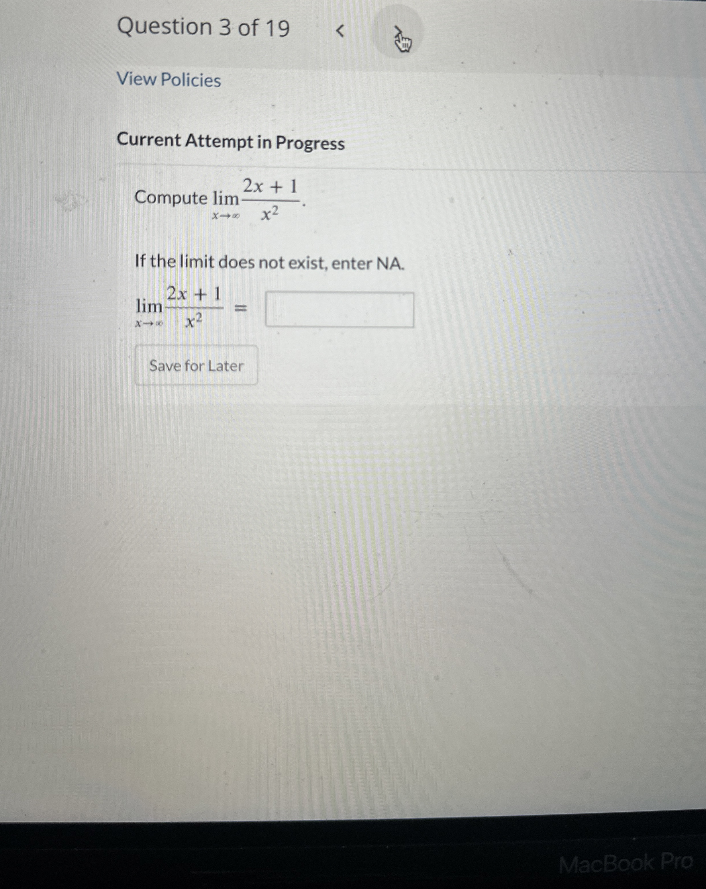 [Solved] Current Attempt in Progress Compute lim_(x> i