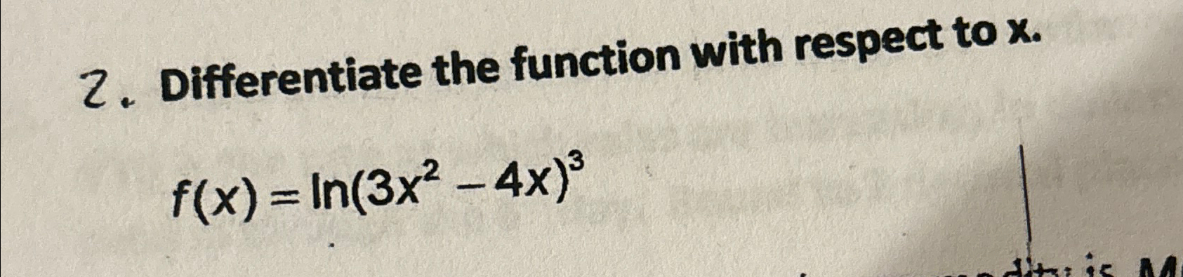 Differentiate the function with respect to | Chegg.com