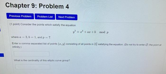 Solved (1 point) Consider the points which satisfy the | Chegg.com