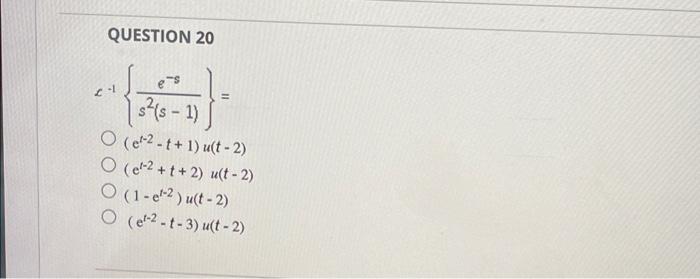 Solved Question 20 Es