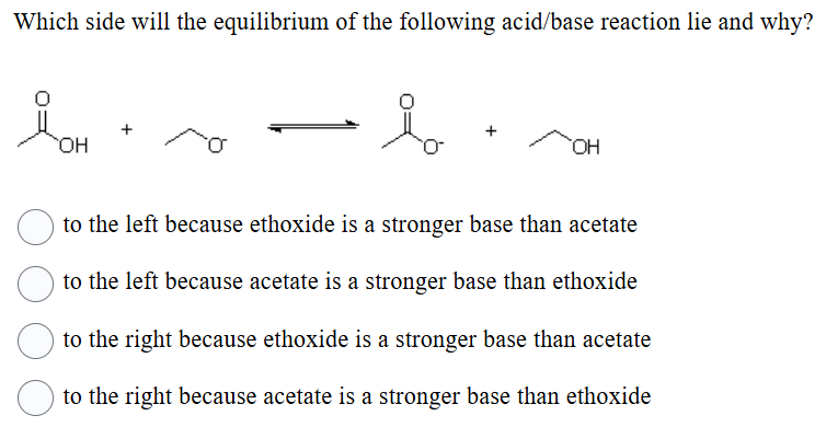 Solved Which side will the equilibrium of the following | Chegg.com