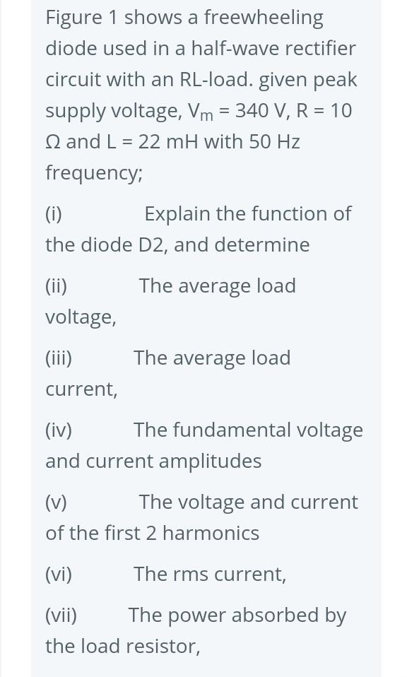 Figure 1 shows a freewheeling diode used in a