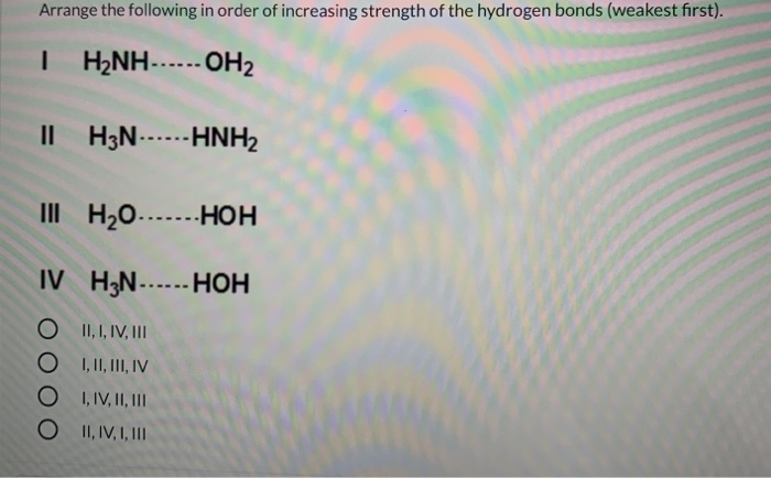 Which Of These Bonds Is Weakest? learn.lif.co.id