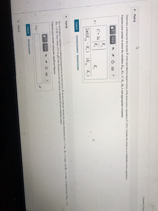 Solved Problem 24.64 The Quantity Of Liquid (such As 