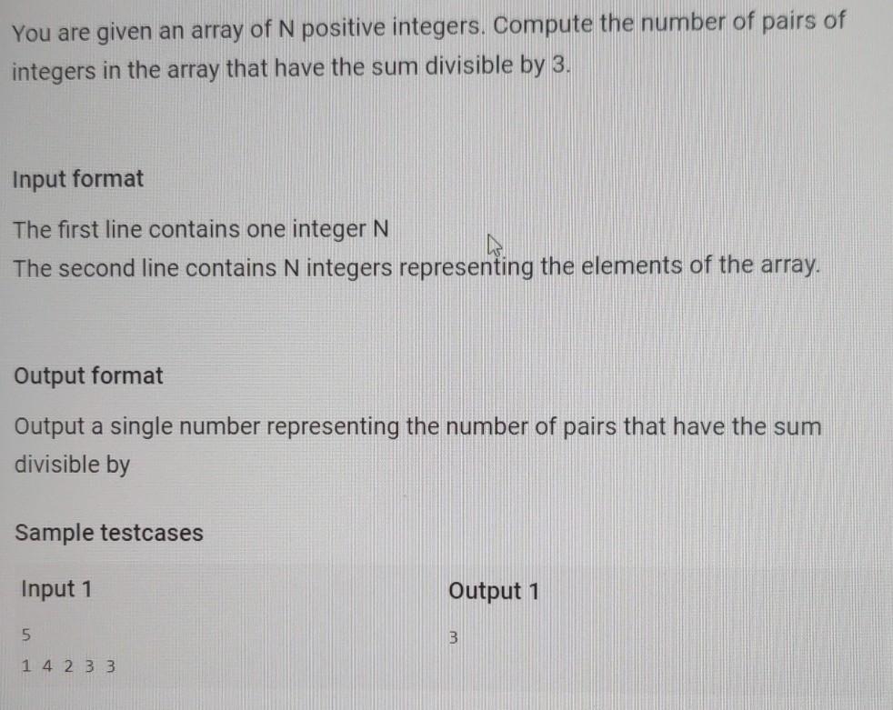 Solved You are given an array of N positive integers. | Chegg.com