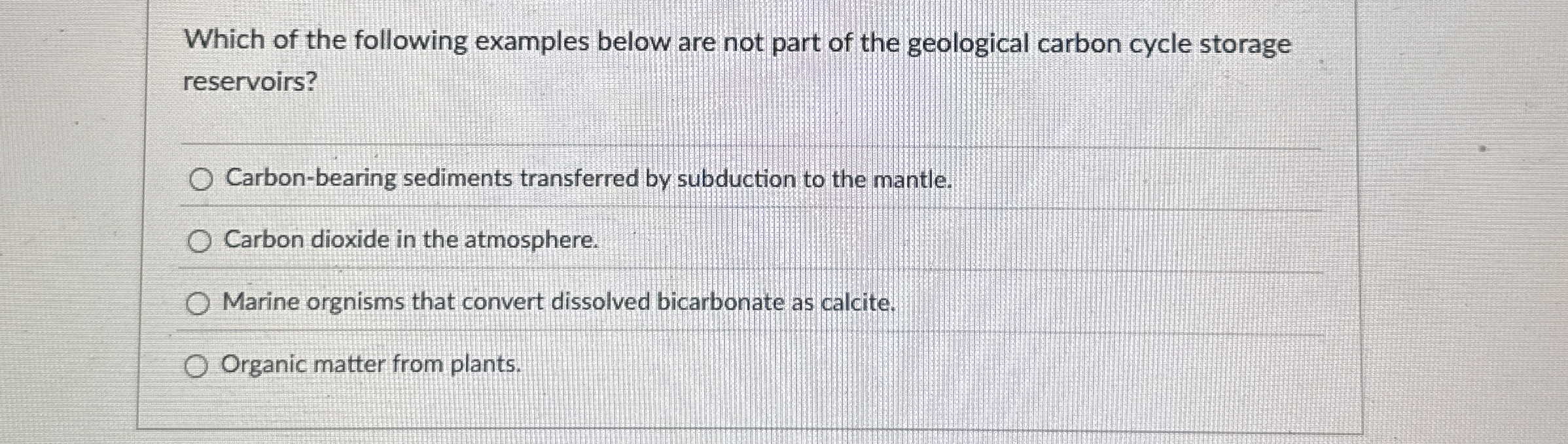 Solved Which of the following examples below are not part of