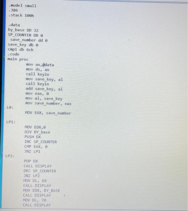 Solved For the following program (here) Run the program: 1. | Chegg.com