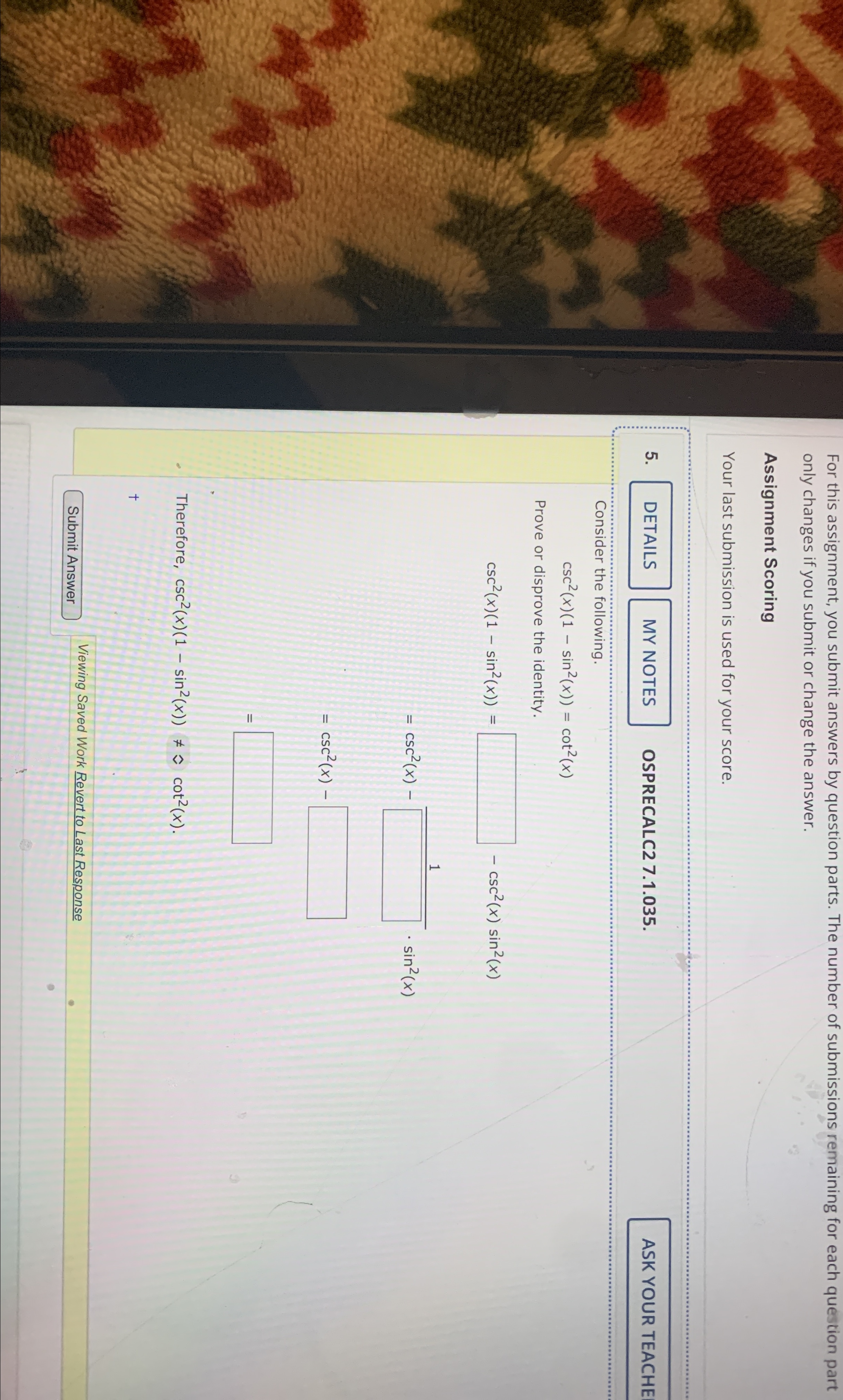 Solved For this assignment, you submit answers by question | Chegg.com