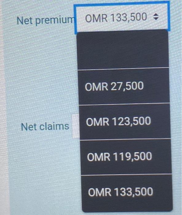 Solved Calculate the net premium, net claims and the | Chegg.com