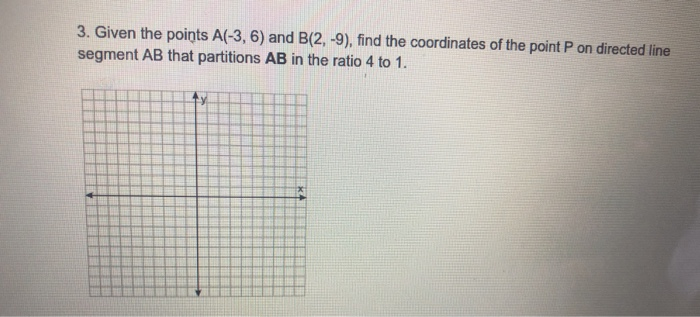 Solved 3. Given The Points A(-3, 6) And B(2, -9), Find The | Chegg.com