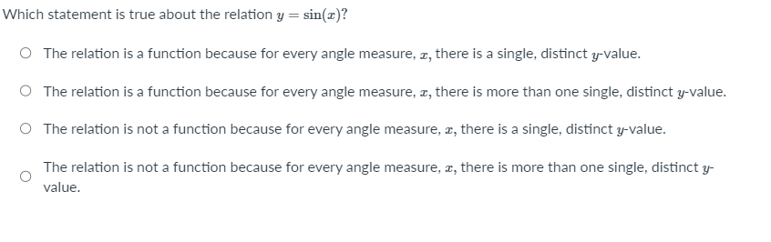 Solved Which statement is true about the relation | Chegg.com