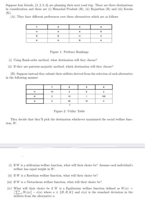 Solved Suppose Four Friends 1 2 3 4 Are Planning Their Chegg Com