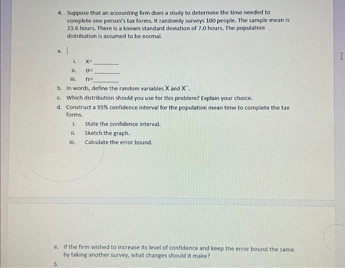 Solved 4. Suppose that an accounting firm does a study to | Chegg.com