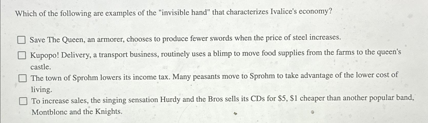 Solved Which of the following are examples of the 